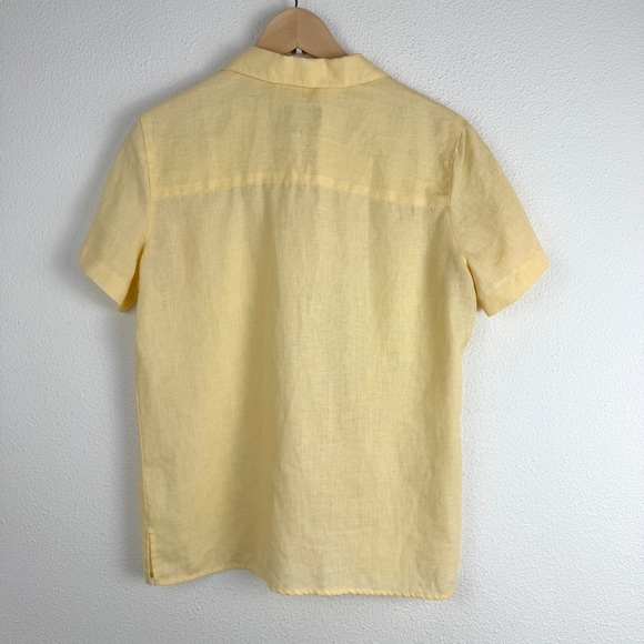 Liz Claiborne 100% Irish Linen Camp Button Down Boxy Shirt Liz Sport Small - Picture 4 of 4